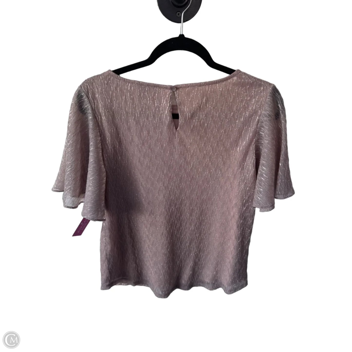 Top Short Sleeve By Adrianna Papell In Pink, Size: S