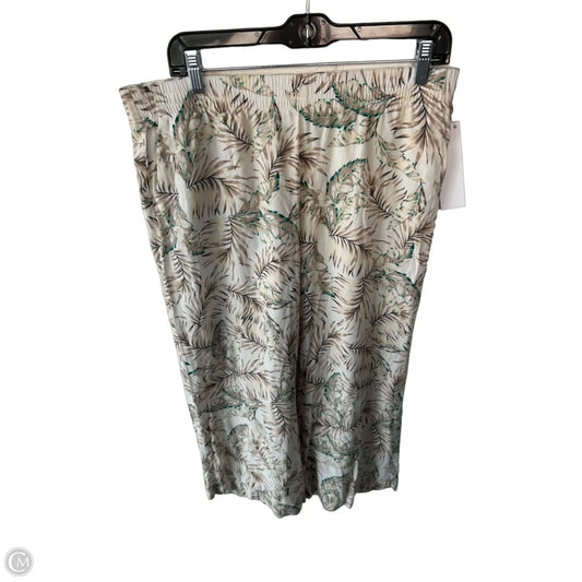 Pants Wide Leg By J. Jill In Brown & Cream, Size: 8