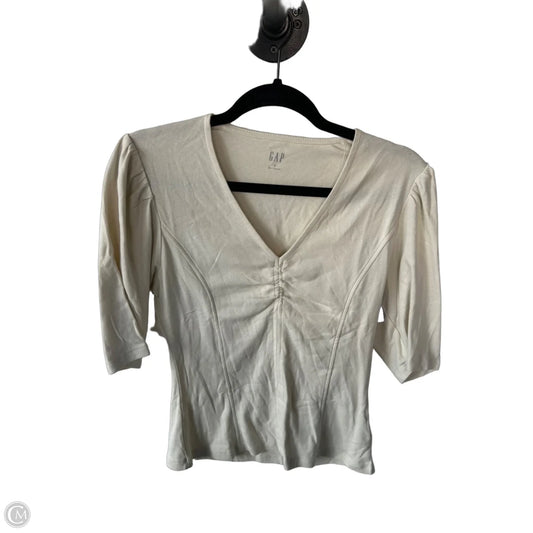 Top Short Sleeve By Gap In Cream, Size: M