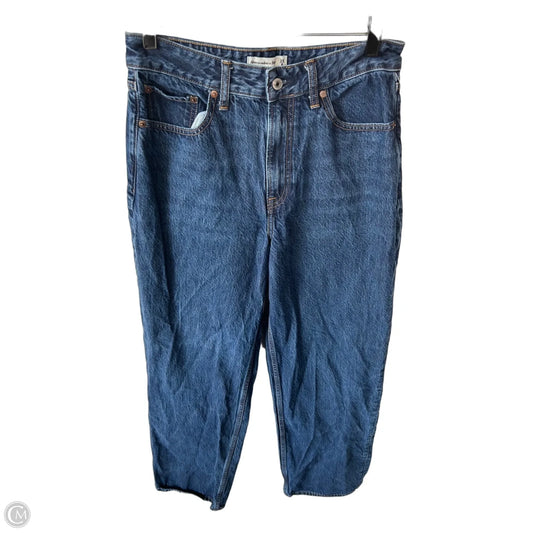 Jeans Wide Leg By Abercrombie And Fitch In Blue Denim, Size: 6