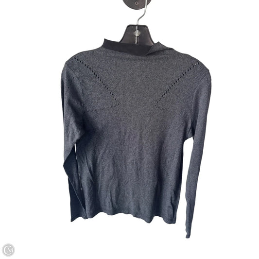 Athletic Top Long Sleeve Collar By Puma In Grey, Size: M