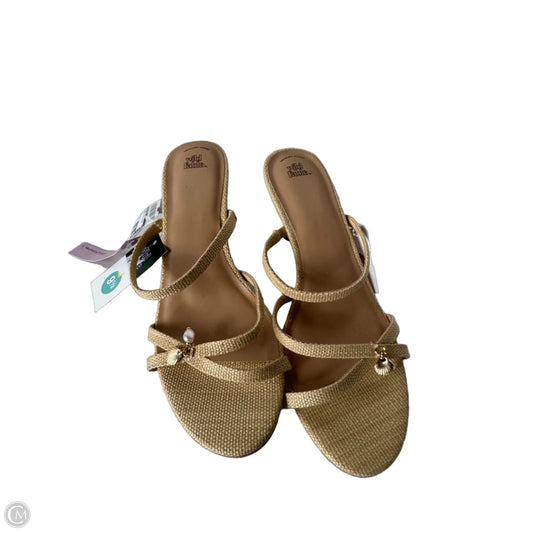 Sandals Heels Kitten By Wild Fable In Tan, Size: 9.5