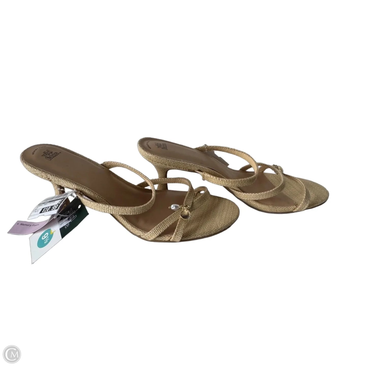 Sandals Heels Kitten By Wild Fable In Tan, Size: 9.5