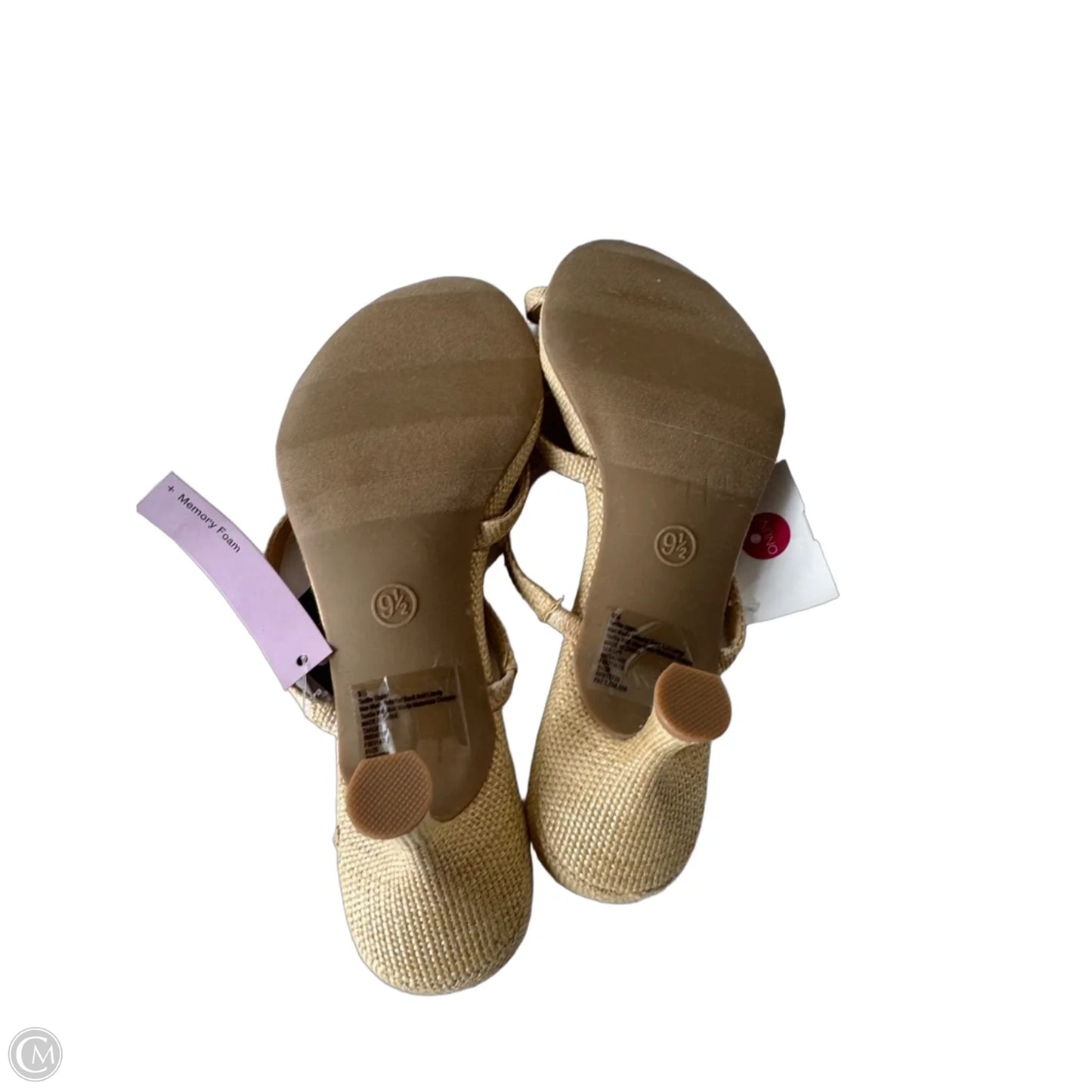 Sandals Heels Kitten By Wild Fable In Tan, Size: 9.5