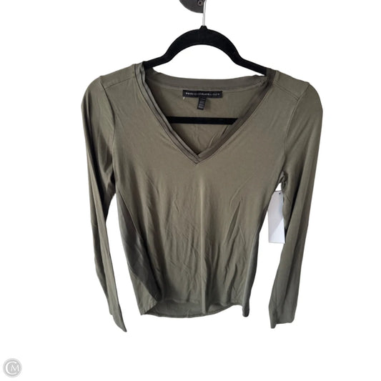 Top Long Sleeve Basic By White House Black Market In Green, Size: Xxs
