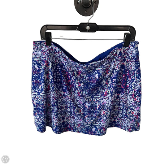 Athletic Skort By Tranquility In Blue & White, Size: 20