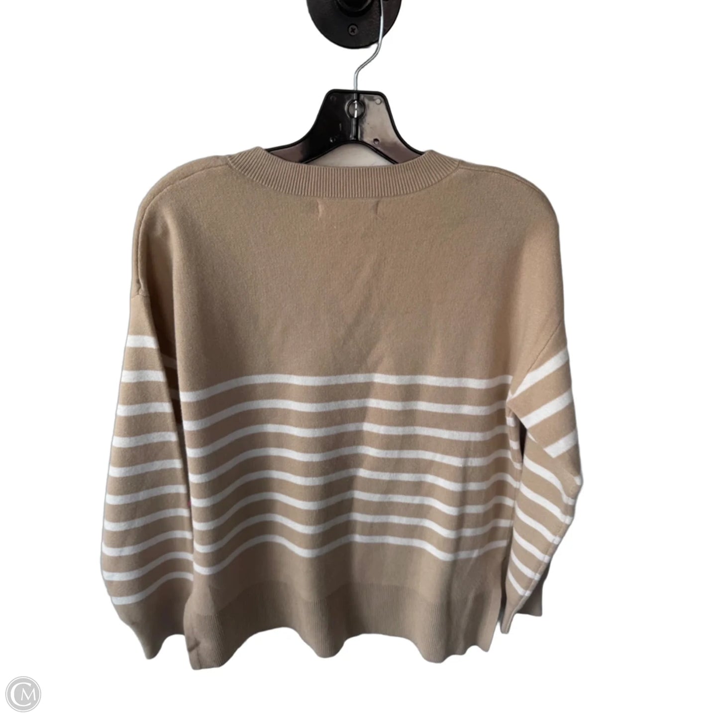 Sweater By Workshop In Tan & White, Size: S