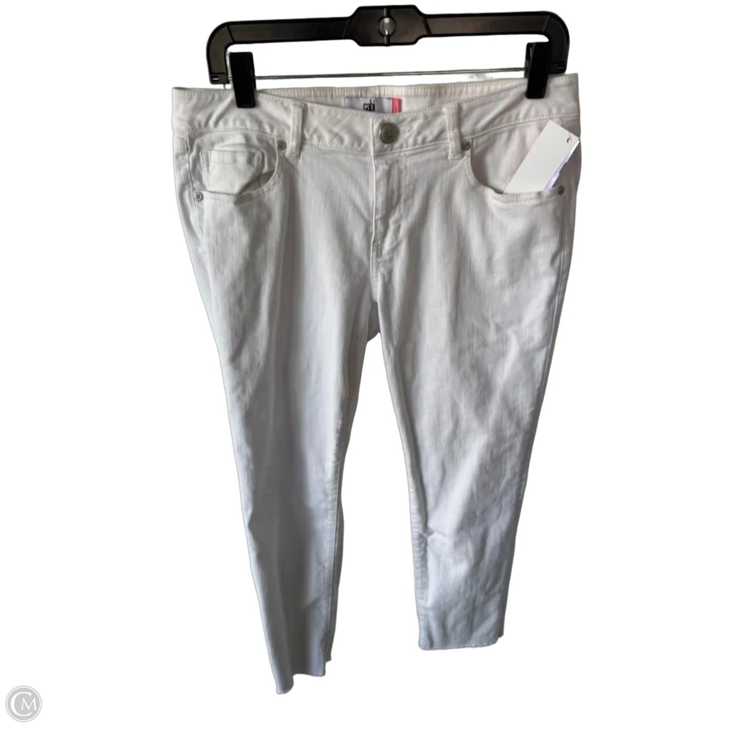 Jeans Boyfriend By Cabi In White Denim, Size: 8
