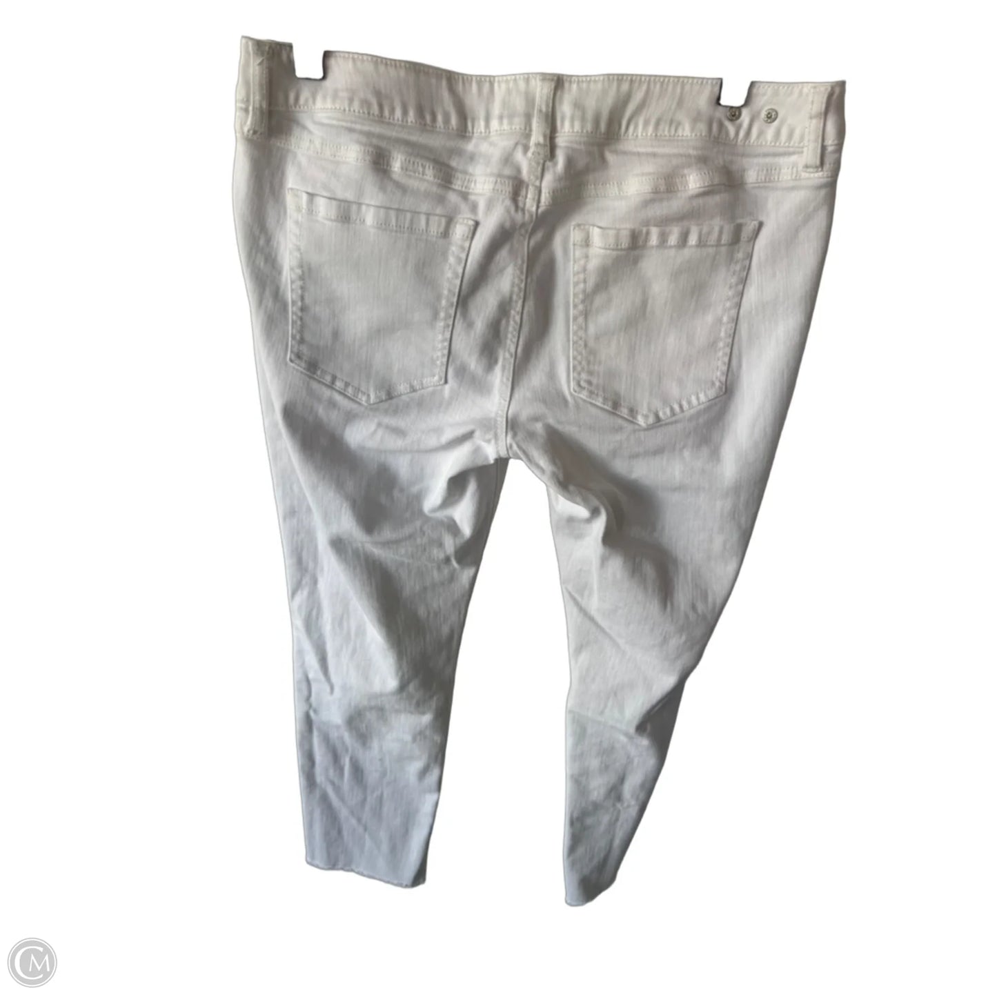 Jeans Boyfriend By Cabi In White Denim, Size: 8