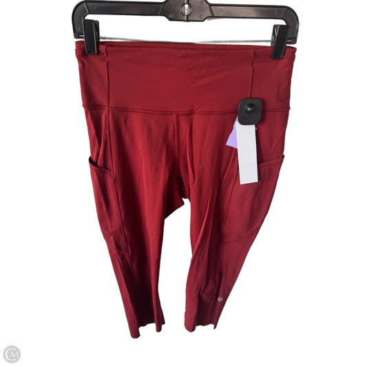 Athletic Capris By Lululemon In Orange, Size: 8
