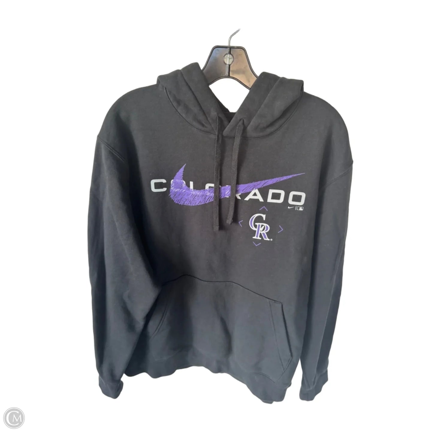 Athletic Sweatshirt Hoodie By Nike Apparel In Black, Size: L
