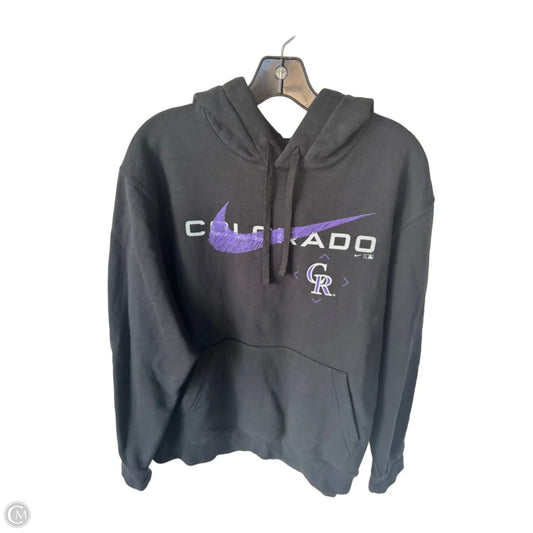 Athletic Sweatshirt Hoodie By Nike Apparel In Black, Size: L