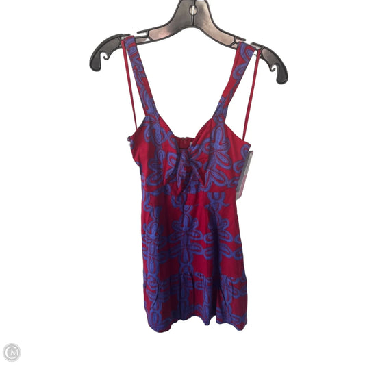 Dress Casual Short By Cmb In Purple & Red, Size: Xs