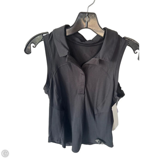 Athletic Top Short Sleeve By Lululemon In Black, Size: Xs
