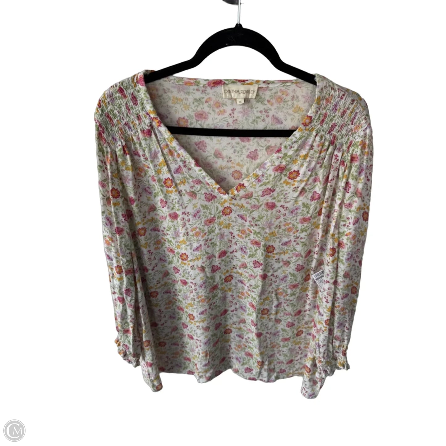 Top Long Sleeve By Cynthia Rowley In Green & Pink, Size: Xl