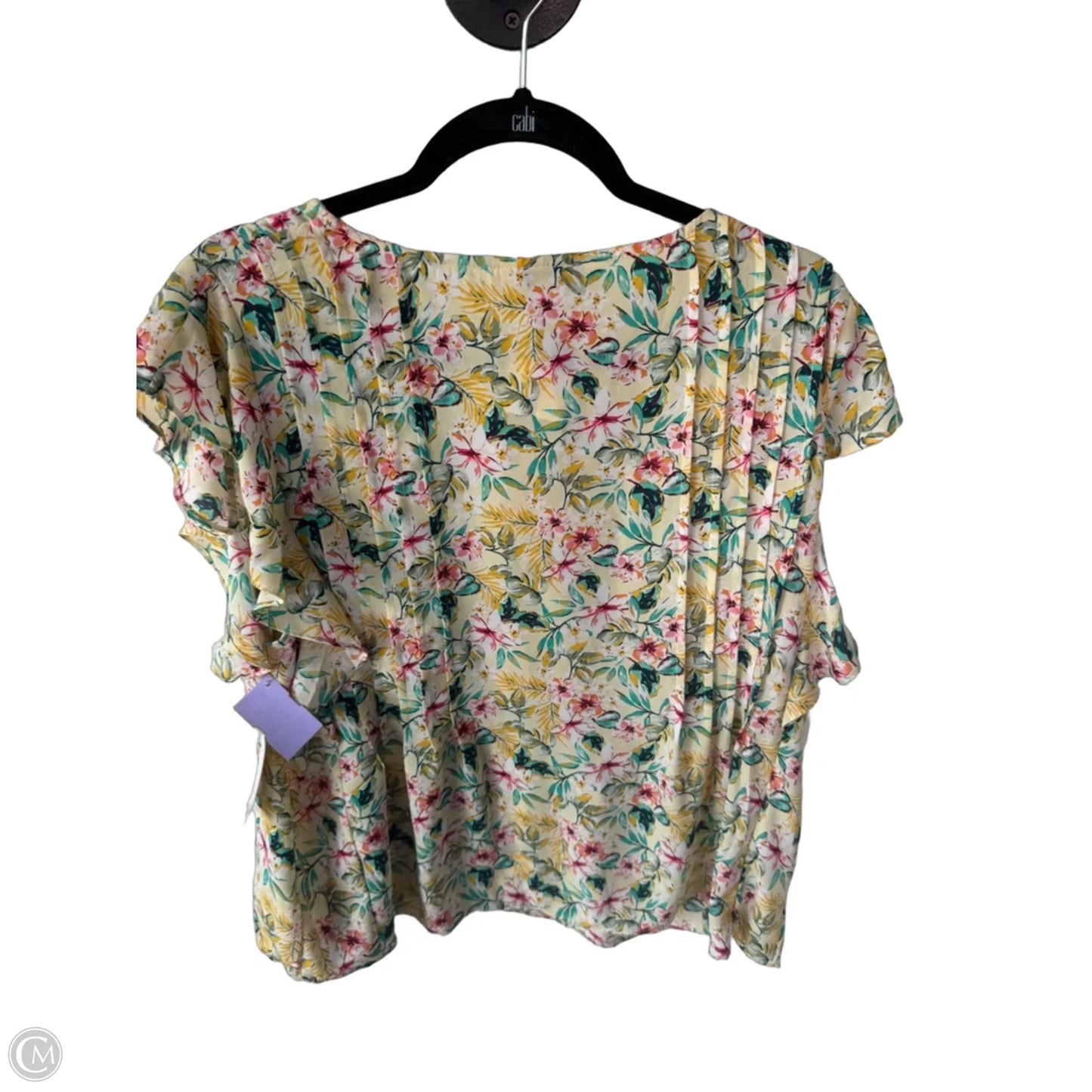 Top Short Sleeve By Counterparts In Yellow, Size: L