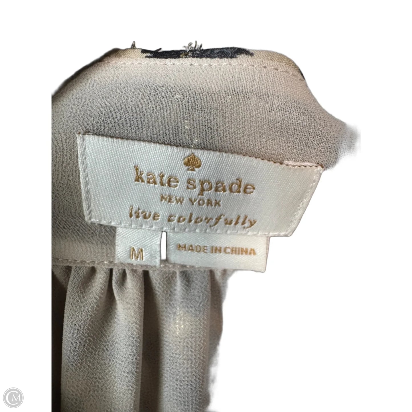 Top Sleeveless Designer By Kate Spade In Brown & Tan, Size: M