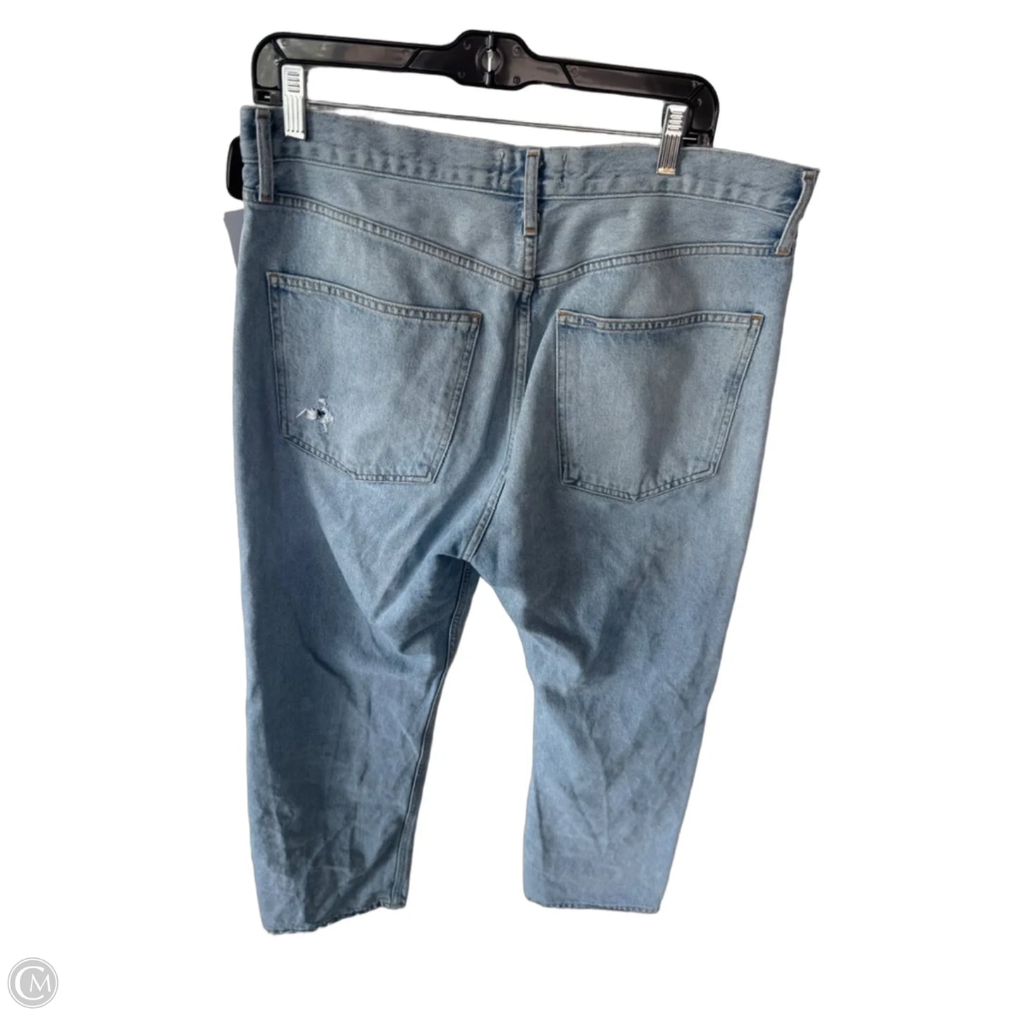 Jeans Straight By Agolde In Blue Denim, Size: 10