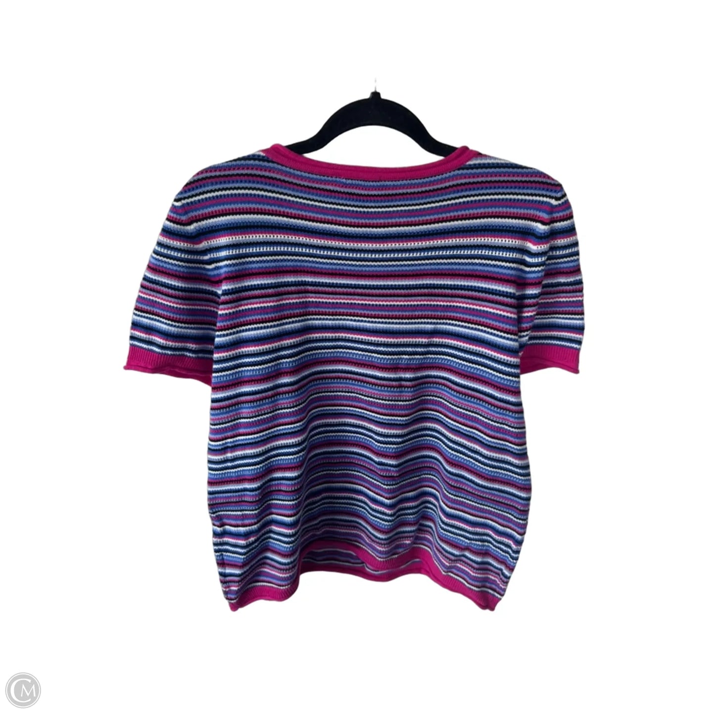Sweater Short Sleeve By Jones New York In Blue & Pink, Size: M