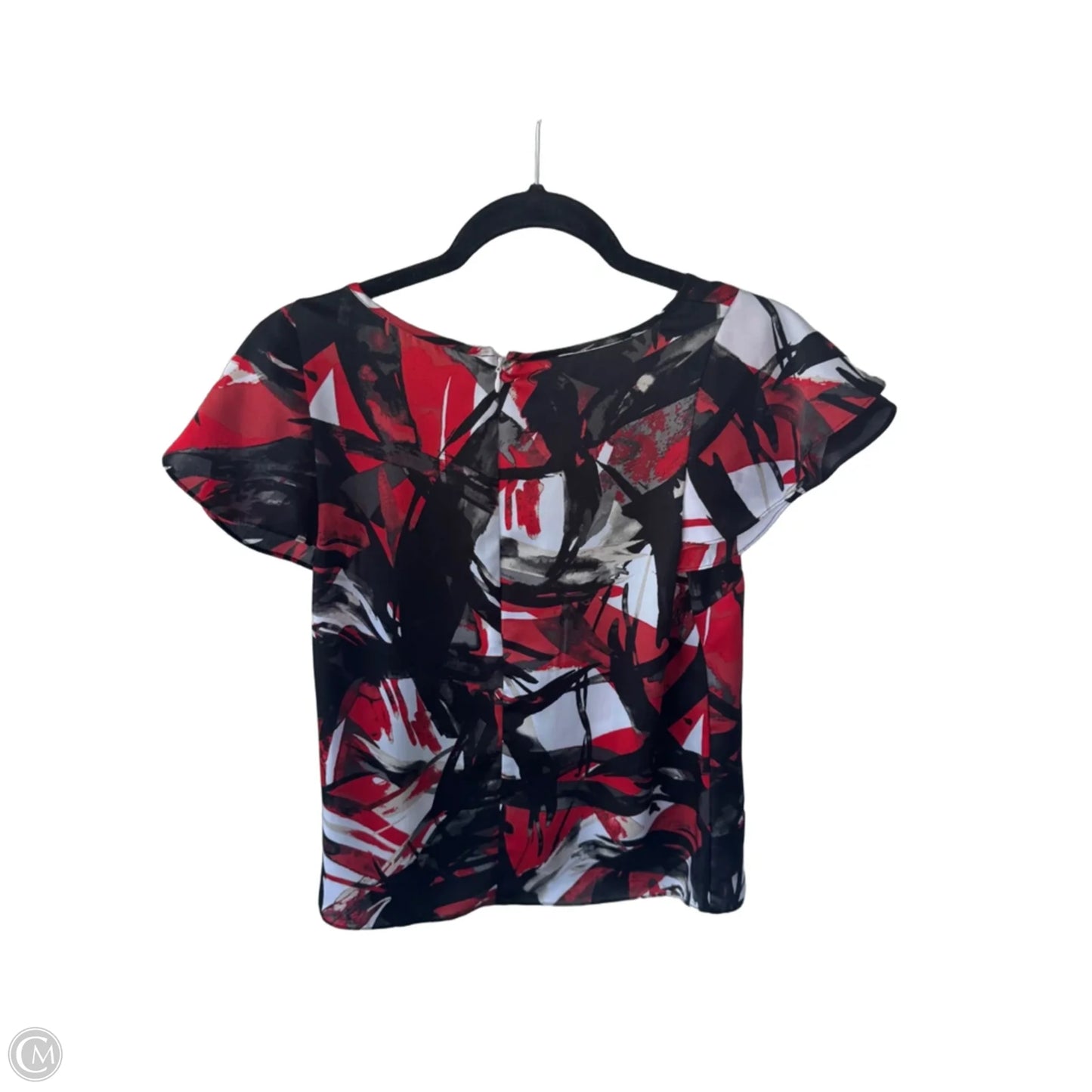 Top Short Sleeve By Michael By Michael Kors In Black & Red, Size: S