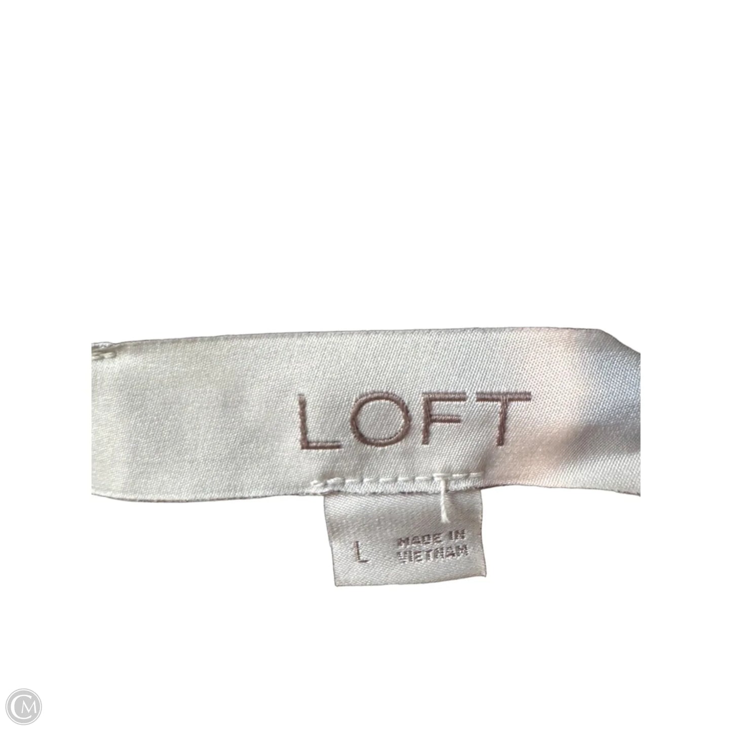 Top Sleeveless By Loft In Black & White, Size: L