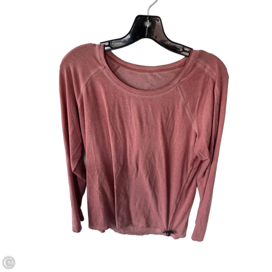 Athletic Top Long Sleeve Crewneck By Lululemon In Orange, Size: M