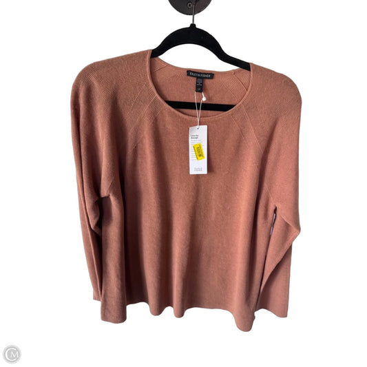 Sweater By Eileen Fisher In Tan, Size: L