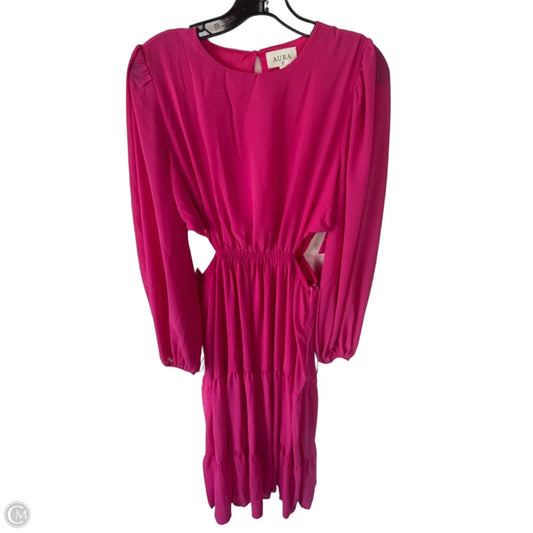Dress Party Midi By Aura In Pink, Size: L