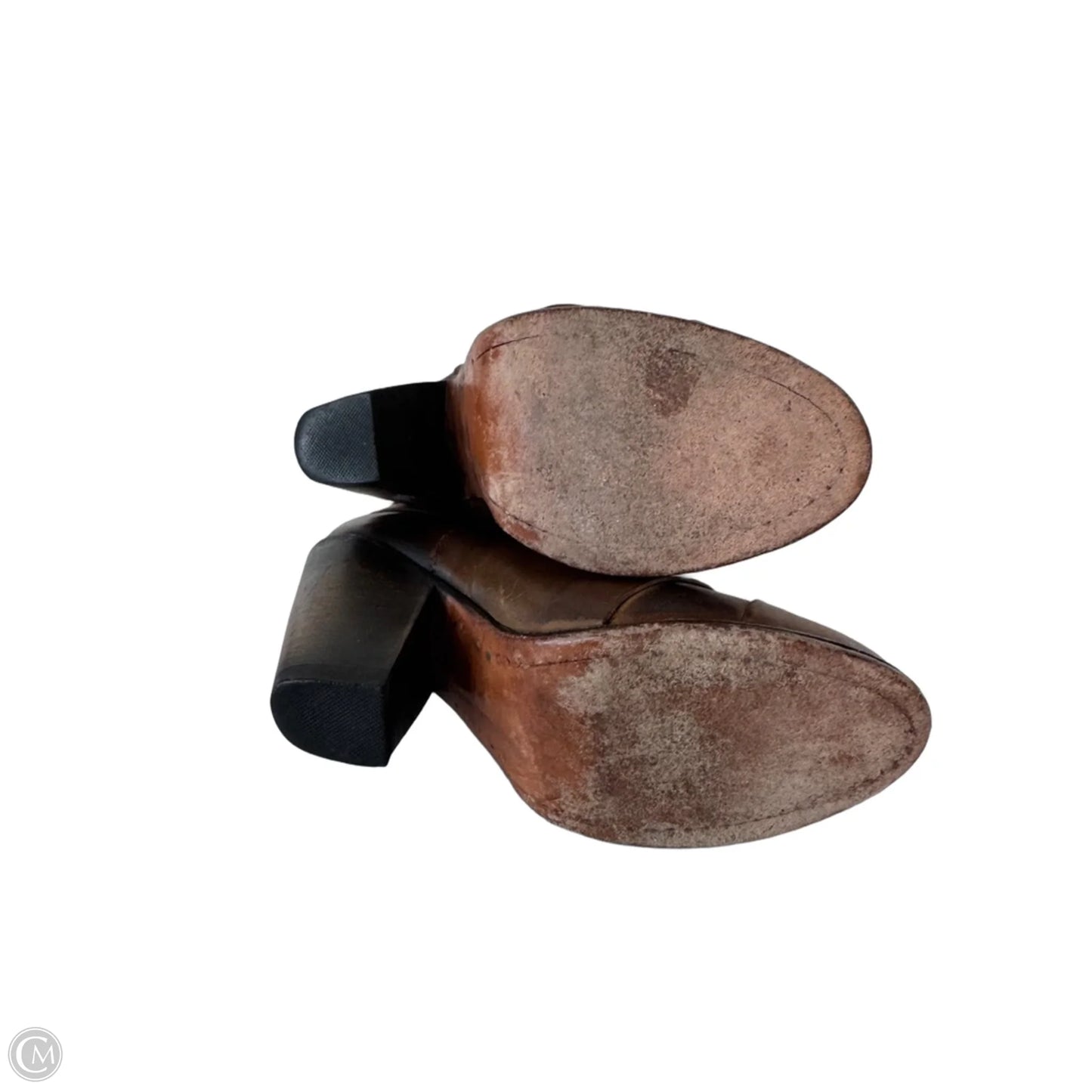 Boots Ankle Heels By Freebird In Brown, Size: 8