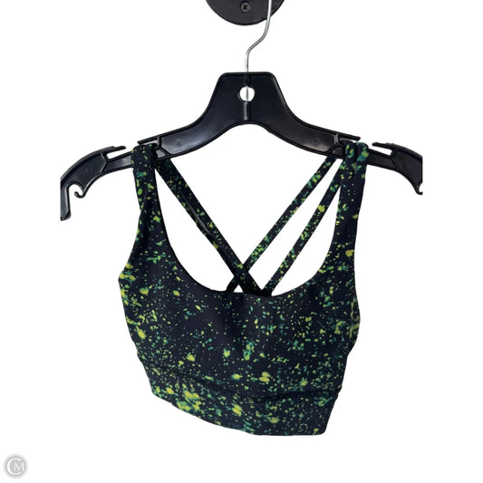 Athletic Bra By Lululemon In Black & Green, Size: S