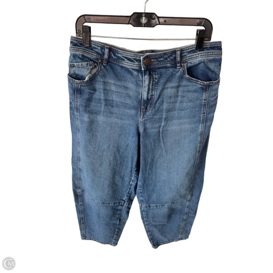 Jeans Straight By Loft In Blue Denim, Size: 10