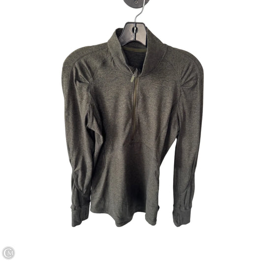 Athletic Top Long Sleeve Collar By Lululemon In Green, Size: M