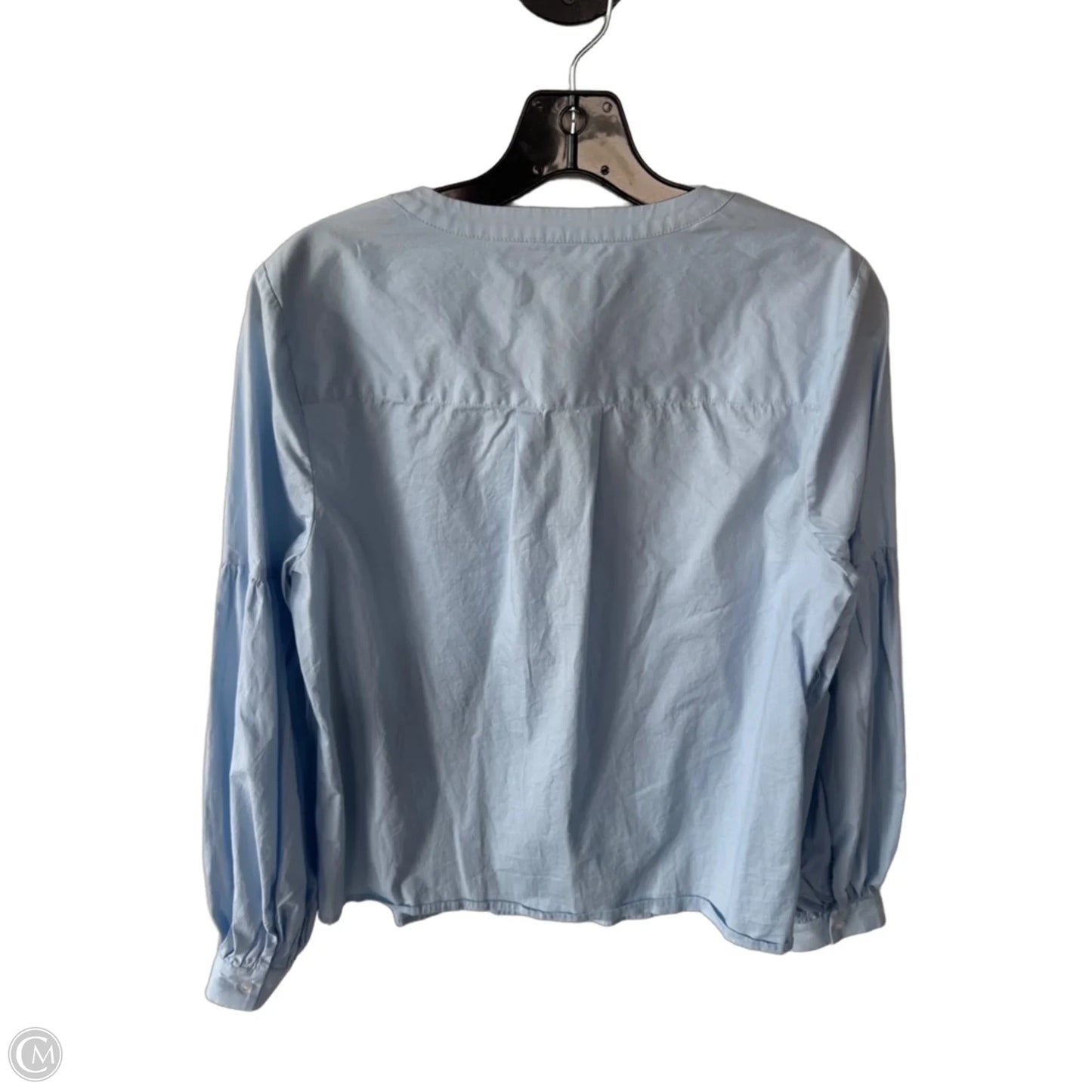 Top Long Sleeve By Cece In Blue, Size: M