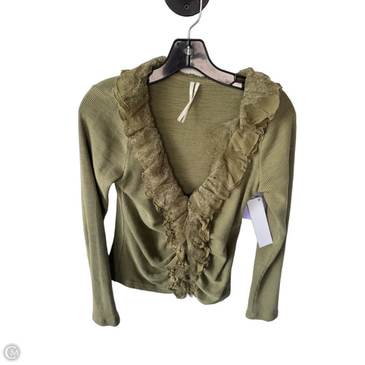 Top Long Sleeve By Anthropologie In Green, Size: S