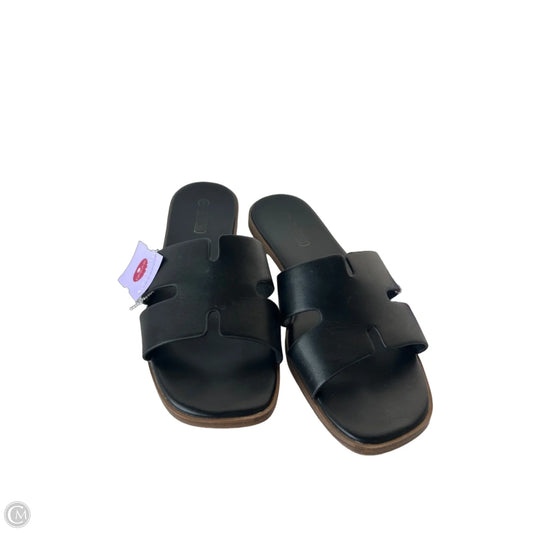 Sandals Flats By Clothes Mentor In Black, Size: 6