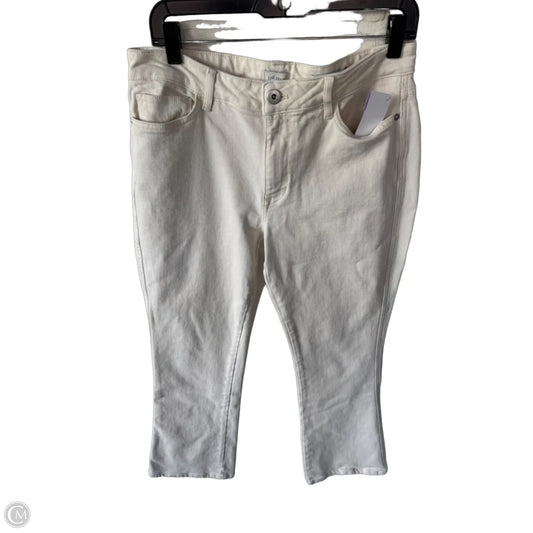 Jeans Boot Cut By J. Jill In Cream Denim, Size: 12