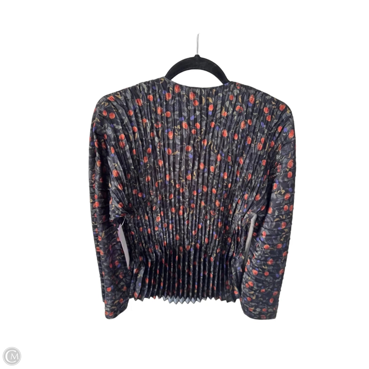 Top Long Sleeve By Vince In Black & Orange, Size: Xxs