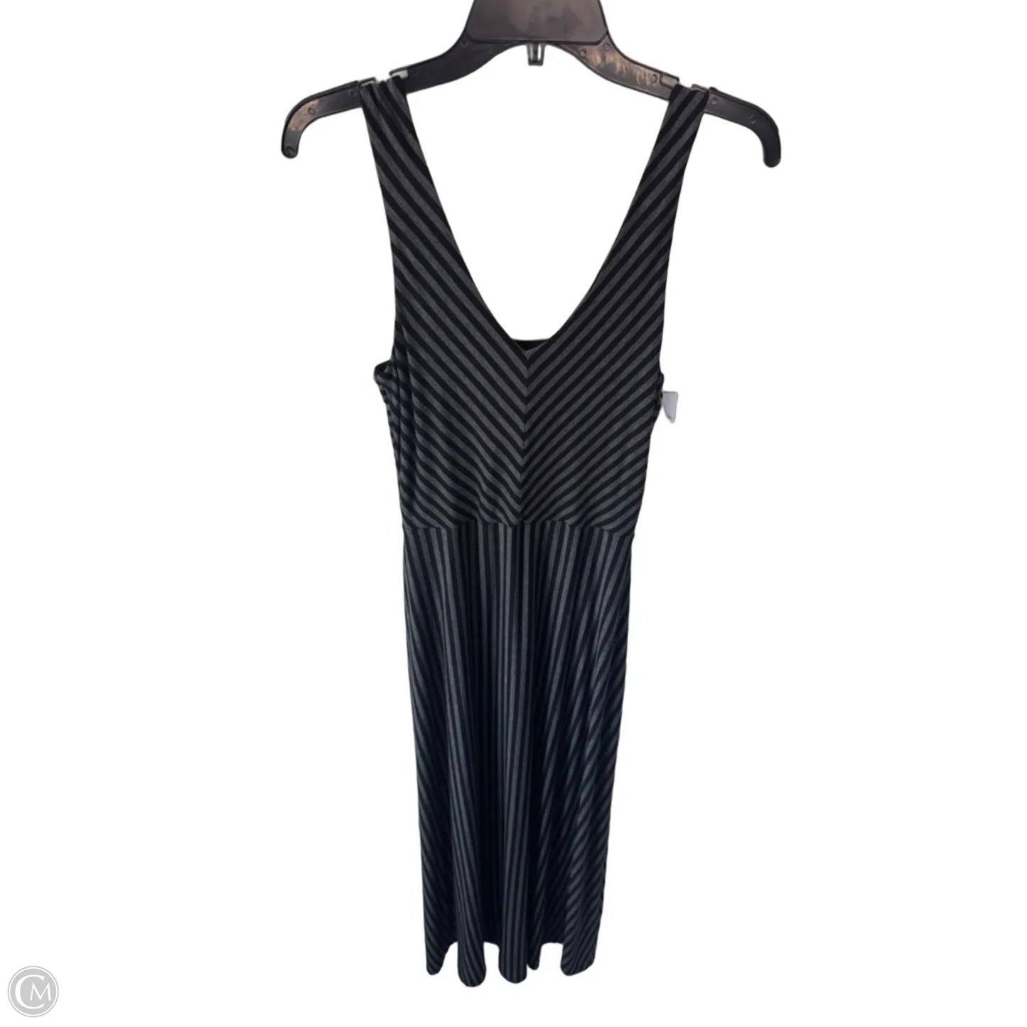Dress Casual Maxi By Adrienne Vittadini In Black & Grey, Size: S