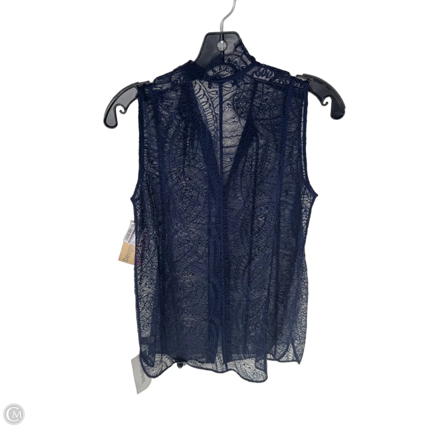 Top Sleeveless Designer By Lafayette 148 In Blue, Size: S