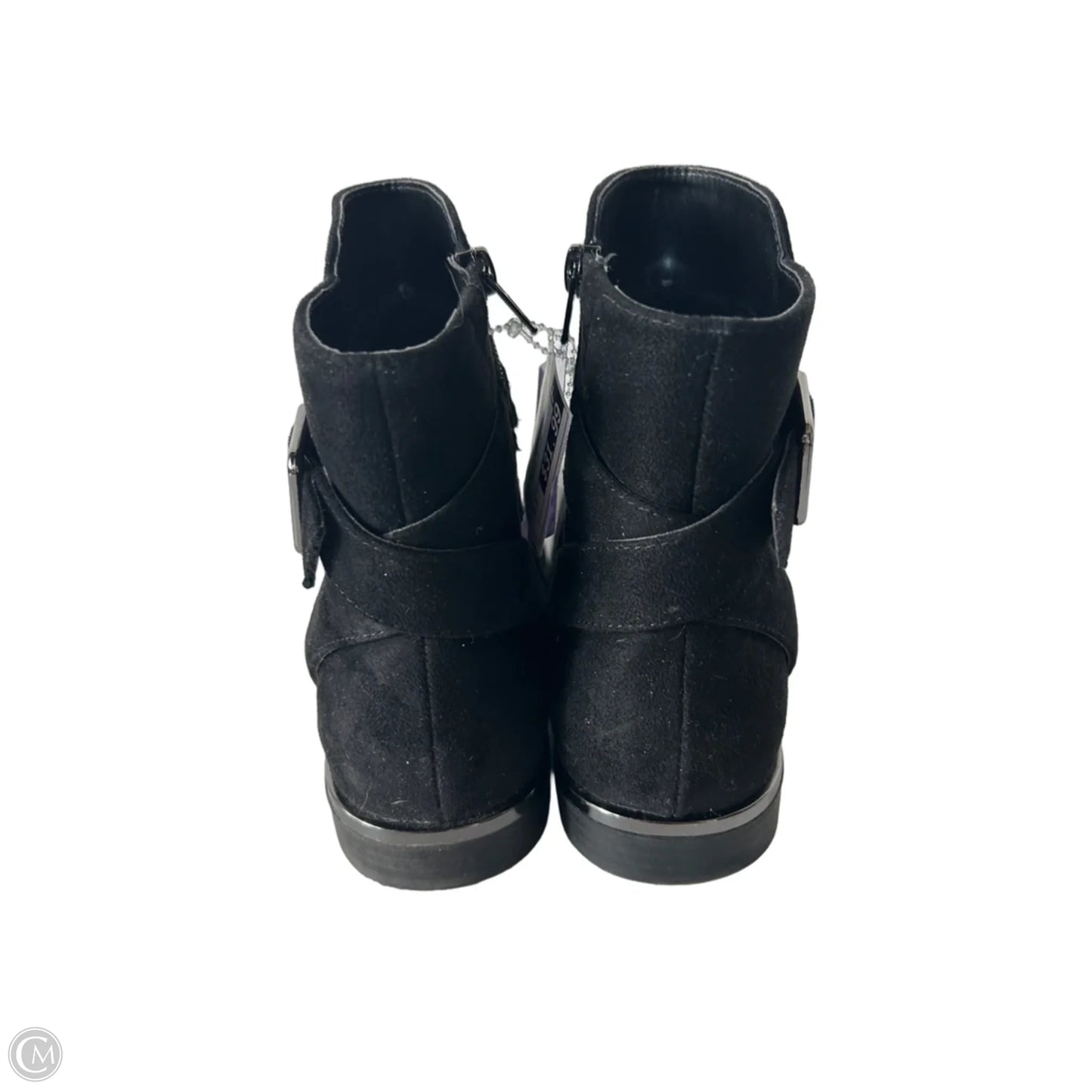 Boots Ankle Flats By Nine West In Black, Size: 9.5