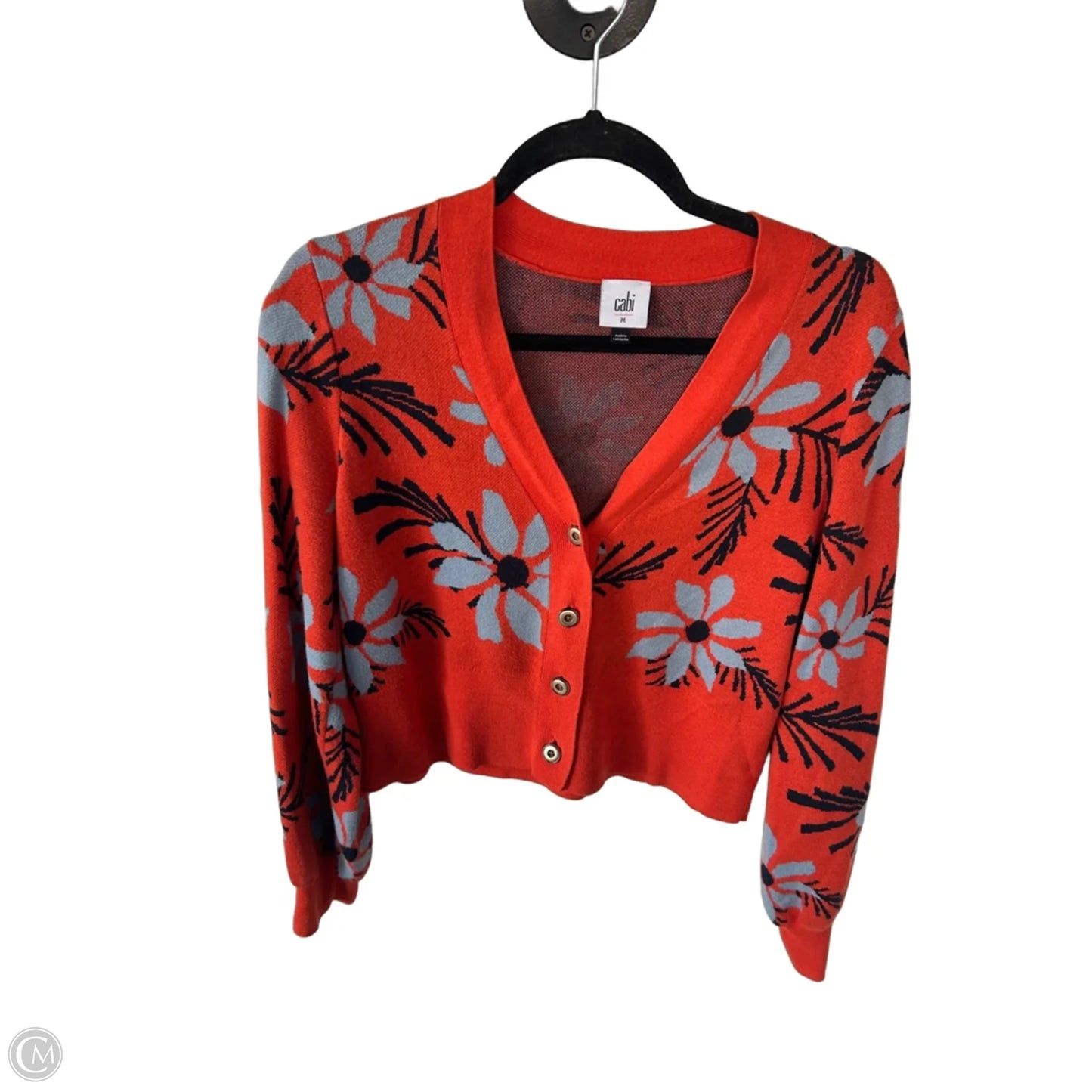 Sweater Cardigan By Cabi In Orange, Size: M