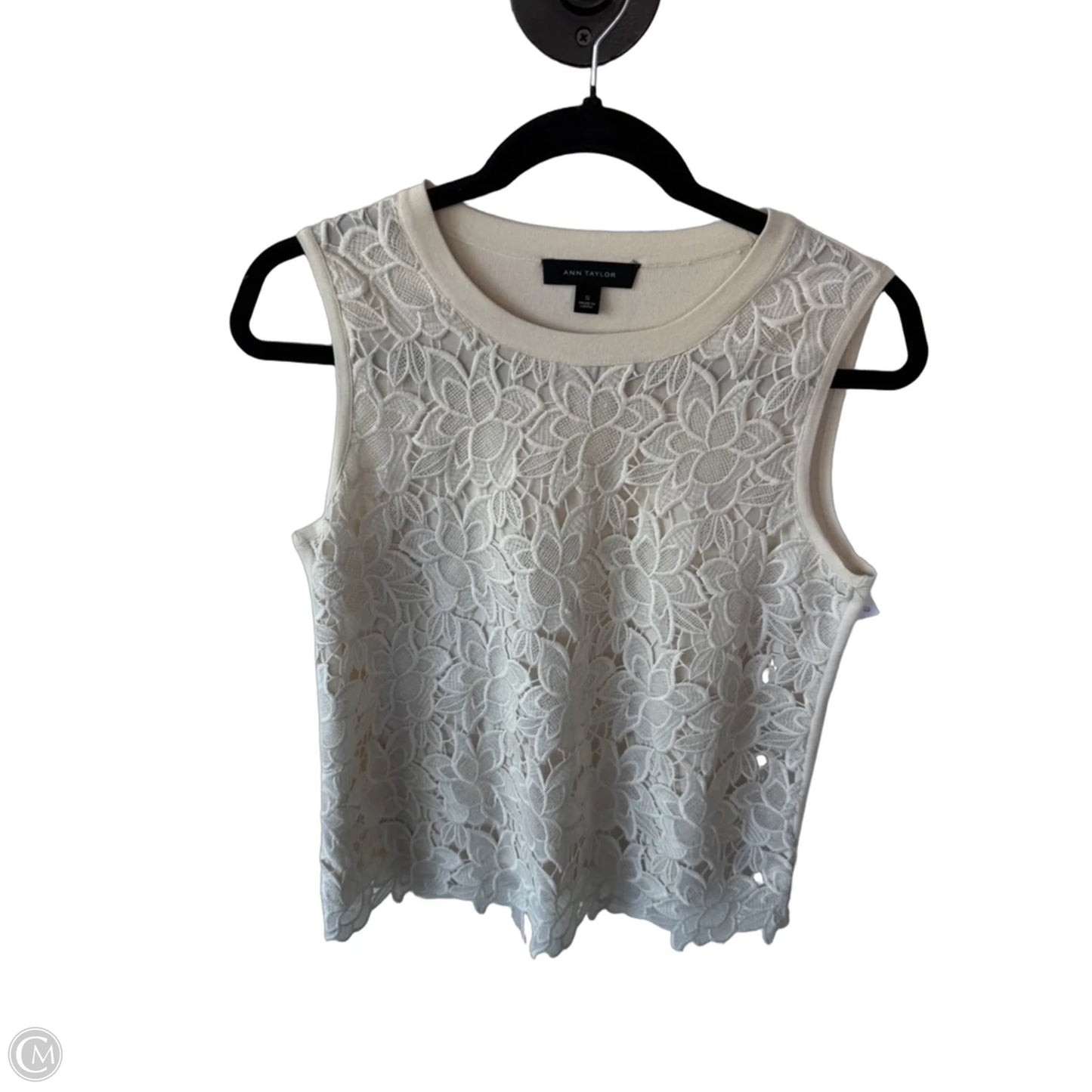 Vest Sweater By Ann Taylor In Cream, Size: S