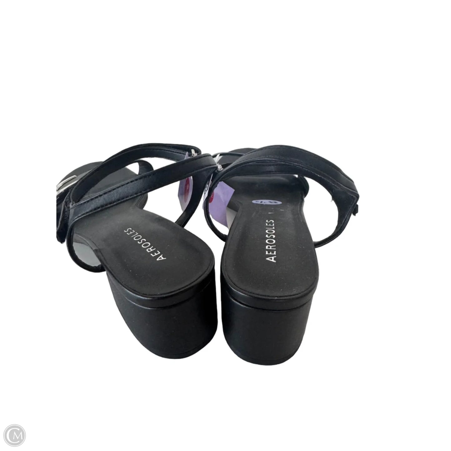 Sandals Heels Block By Aerosoles In Black, Size: 8.5