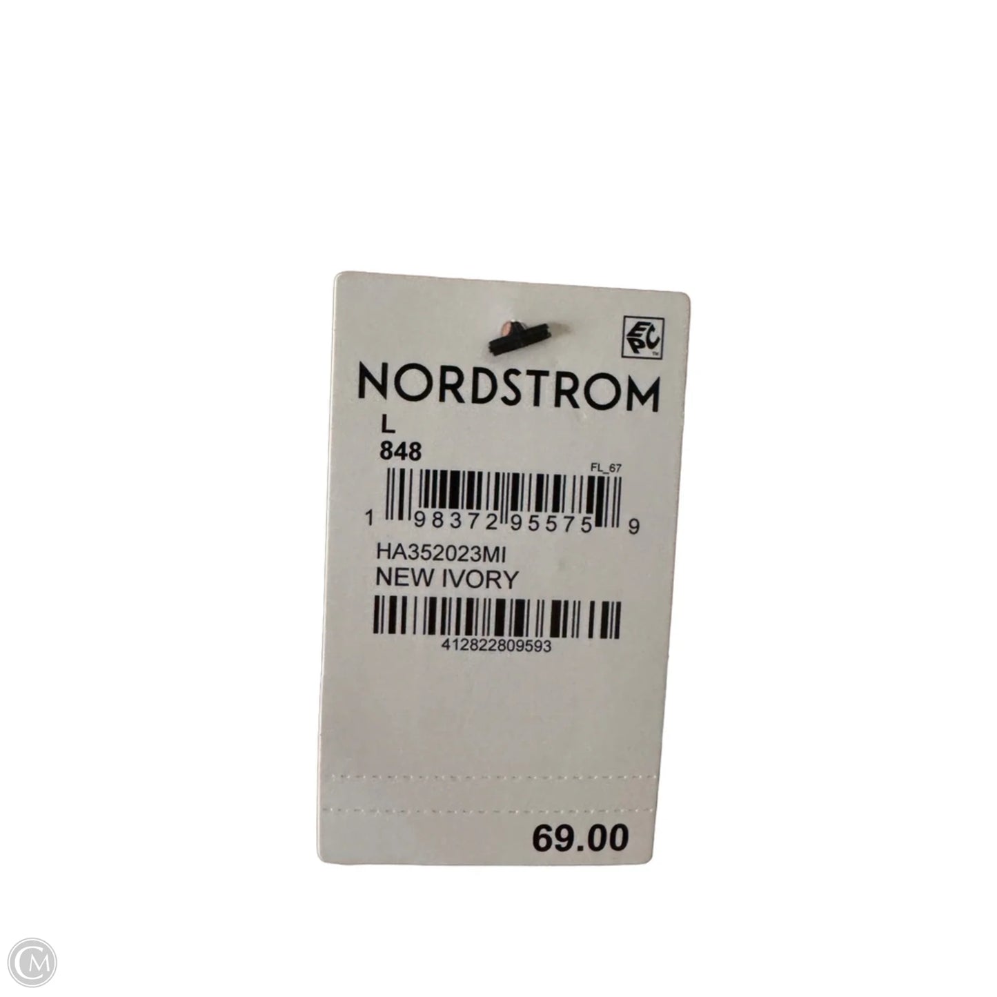 Top Short Sleeve By Halogen In Black & Cream, Size: L