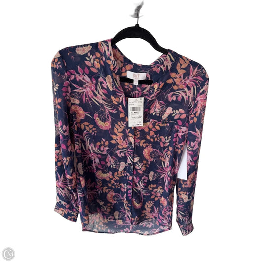 Top Long Sleeve By Kut In Blue & Pink, Size: Xs