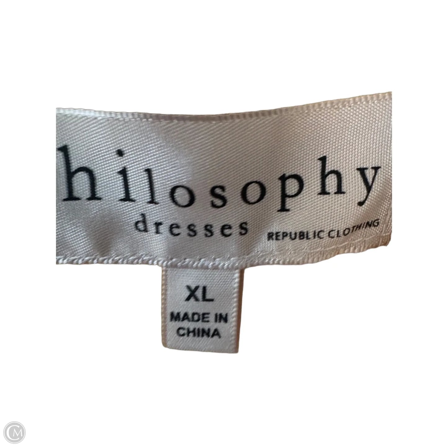 Dress Casual Midi By Philosophy In White & Yellow, Size: Xl