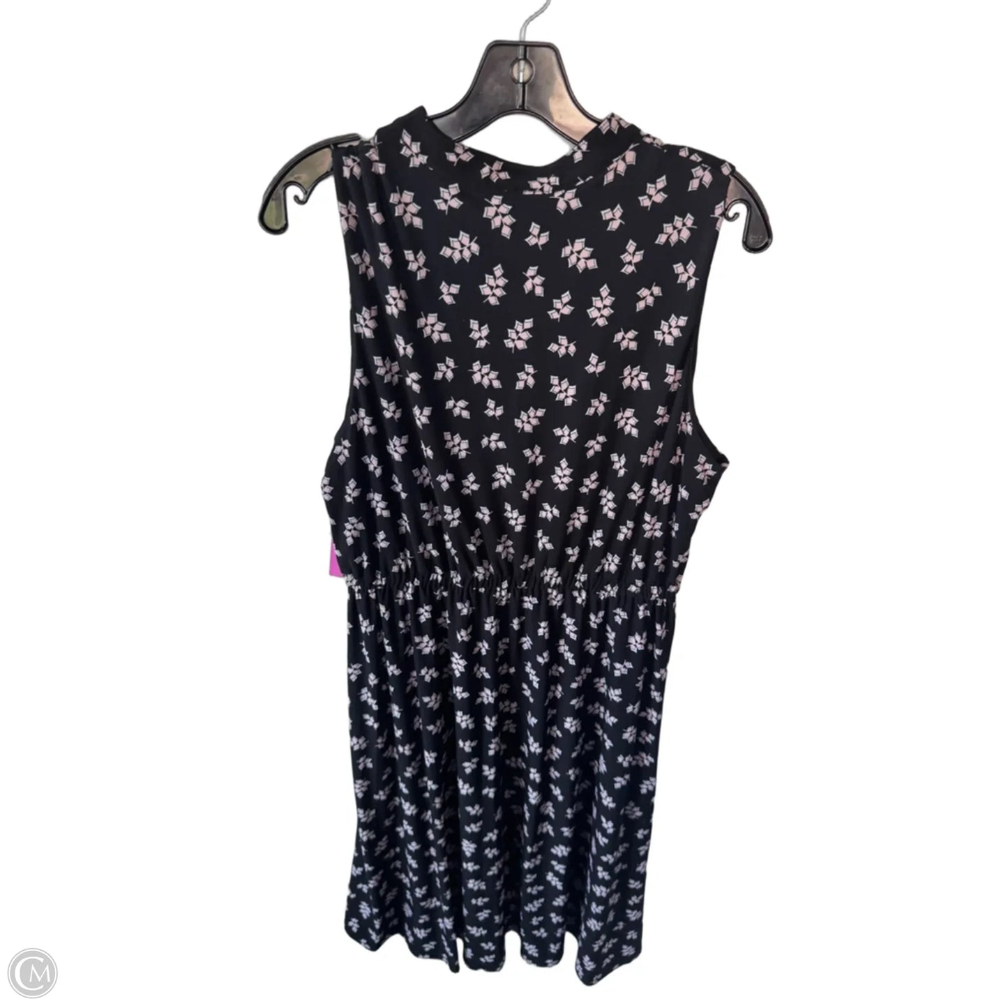 Dress Casual Midi By Anne Klein In Black & Pink, Size: L