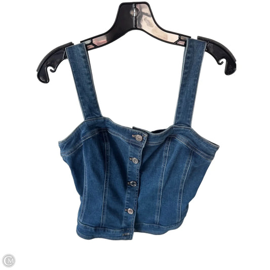 Top Sleeveless By White House Black Market In Blue Denim, Size: S