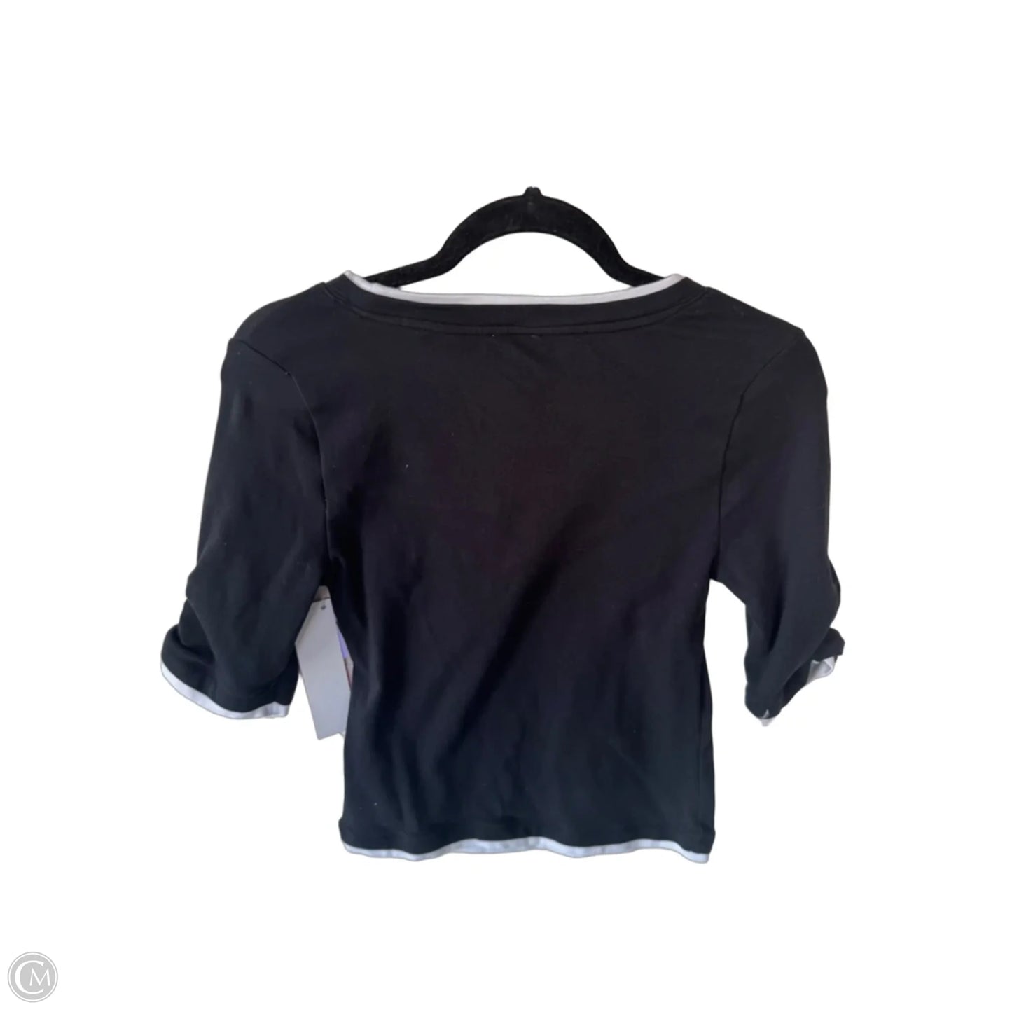 Top Short Sleeve By Maeve In Black & White, Size: S