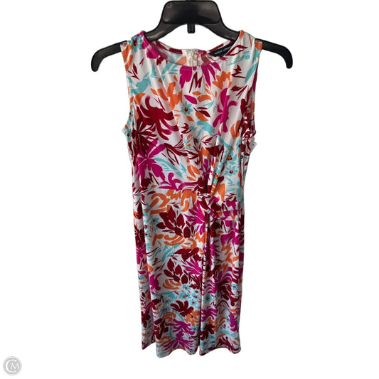 Dress Casual Midi By Maggy London In Red & White, Size: S